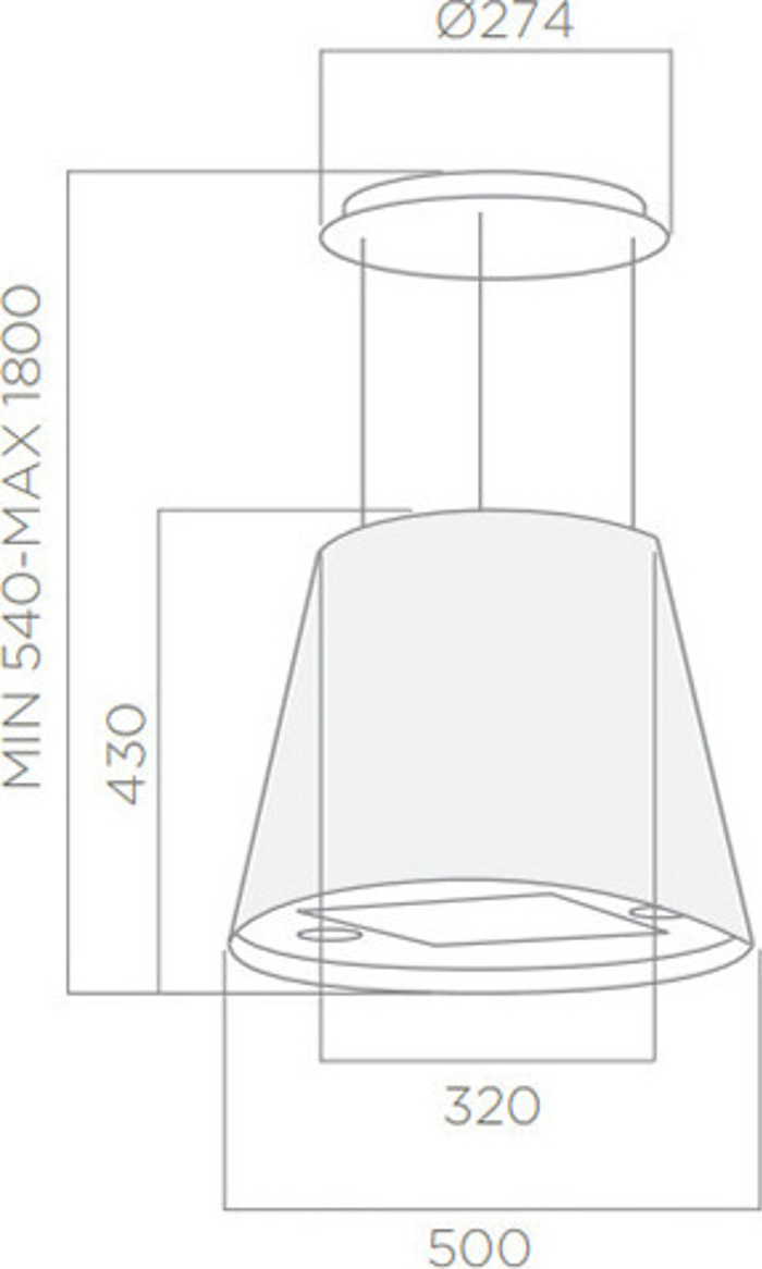 Elica Juno IX/F/50 PRF0089651D (Aporrofitiras Nisida 50cm)